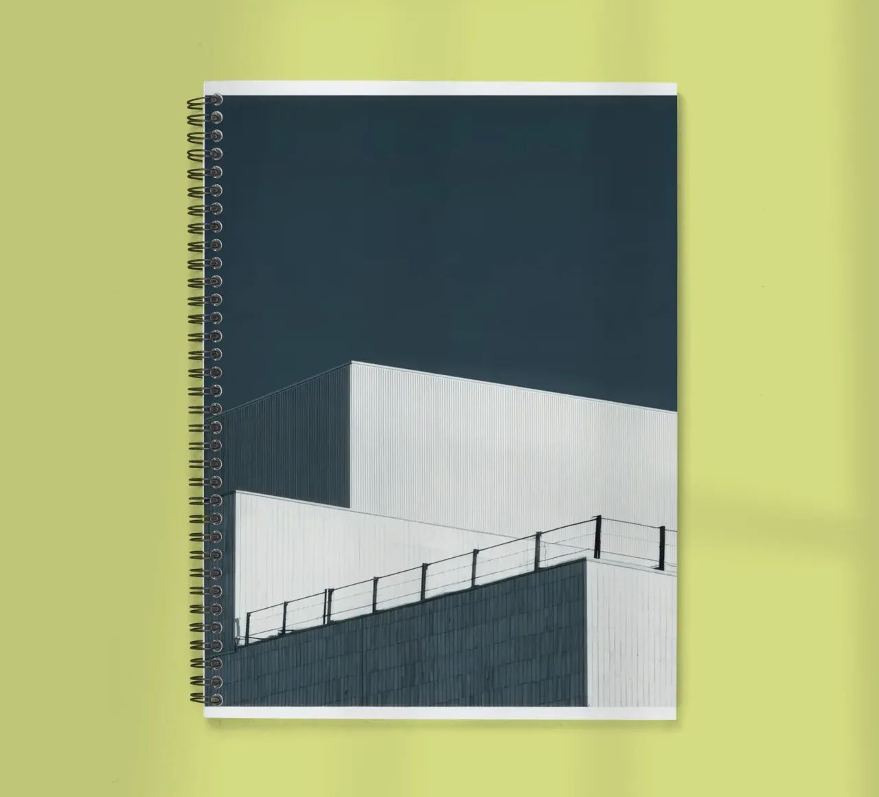 Helsinki - Pure lines under a dense sky spiral notebook by Affiches Minimalistes