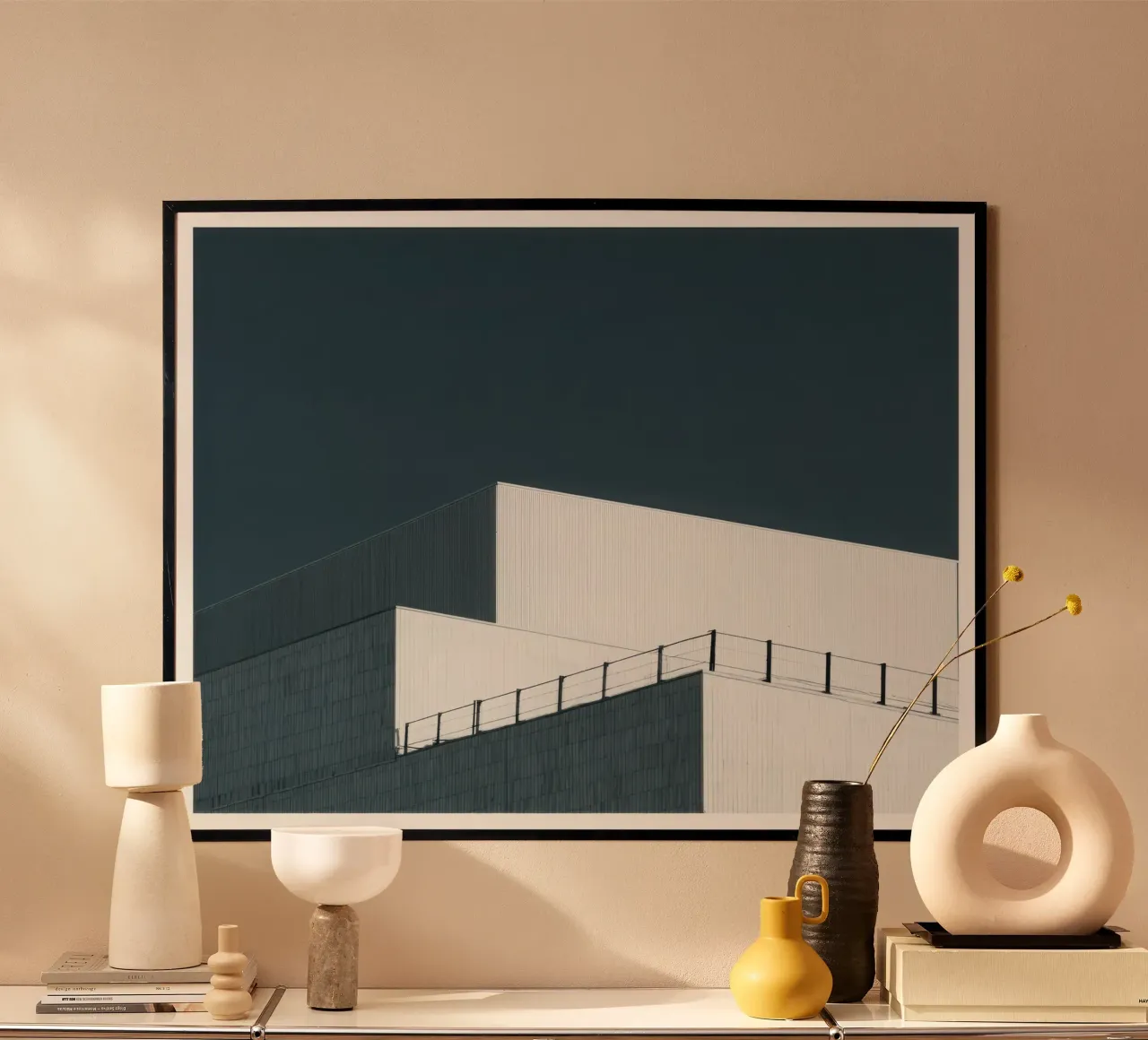 Helsinki - Linee pure sotto un cielo denso carta hahnemühle da Minimalistic