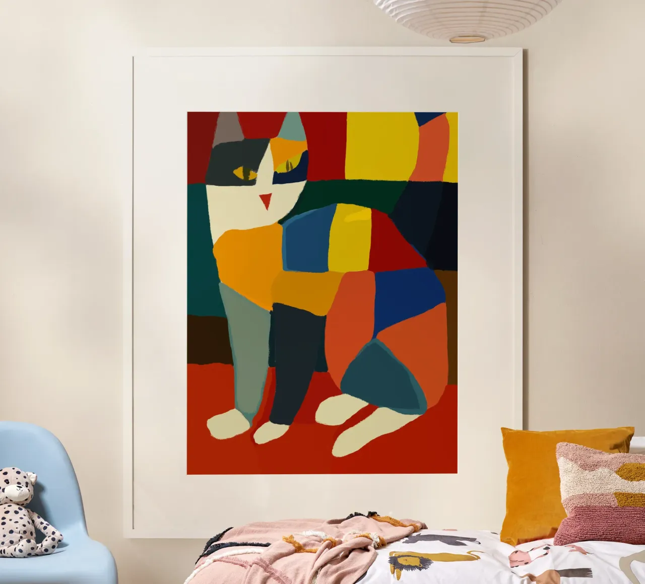 Cubism cat portrait hahnemühle by Little Dean