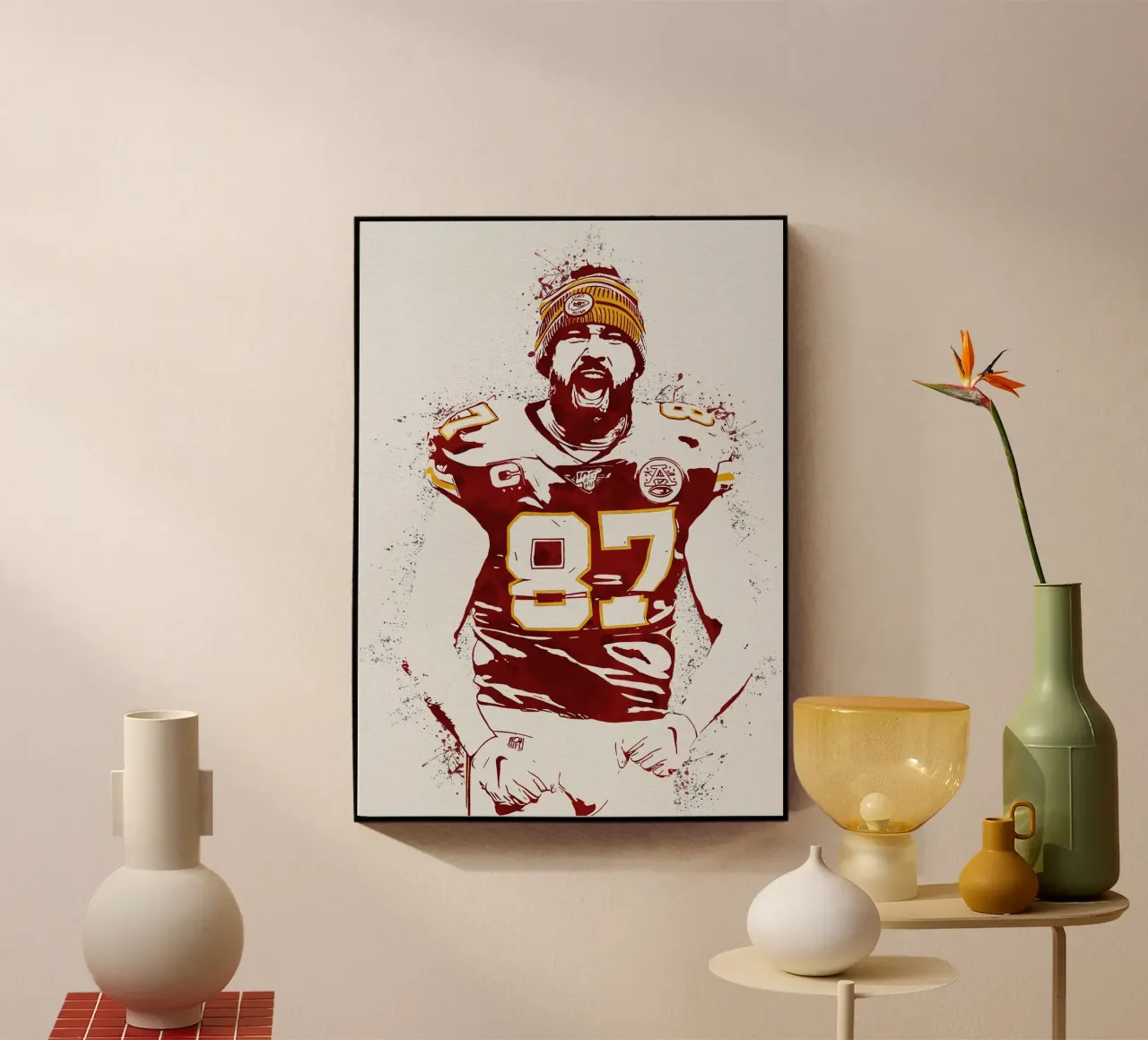 Travis Kelce plexiglass da tenten