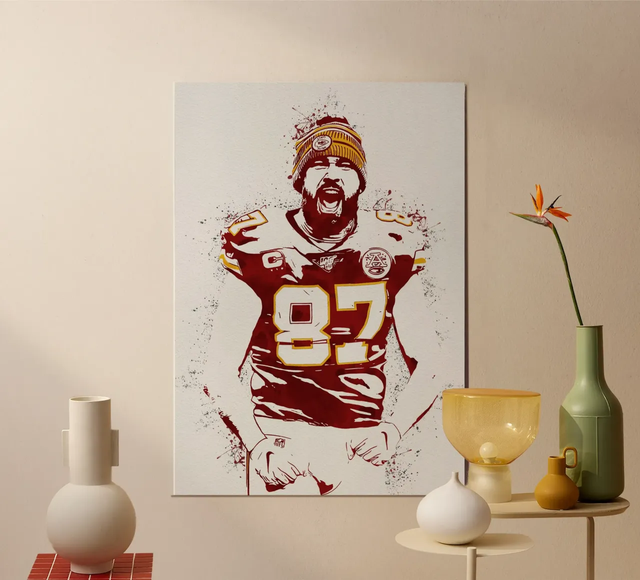 Travis Kelce alluminio dibond da tenten
