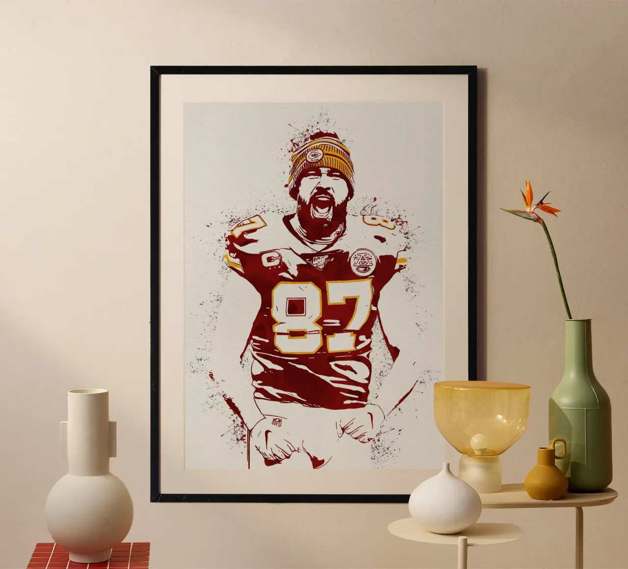 Travis Kelce carta hahnemühle da tenten