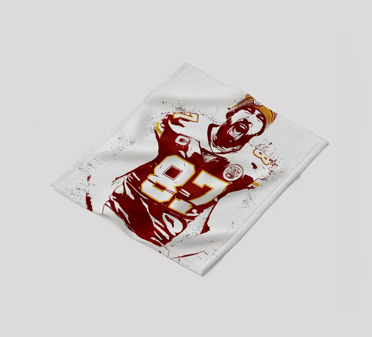 Travis Kelce coperta in pile da tenten