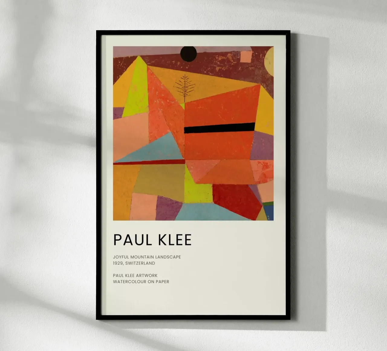 Klee - Joyful Mountain Landscape poster con telaio in alluminio da Vintage by JUNIQE