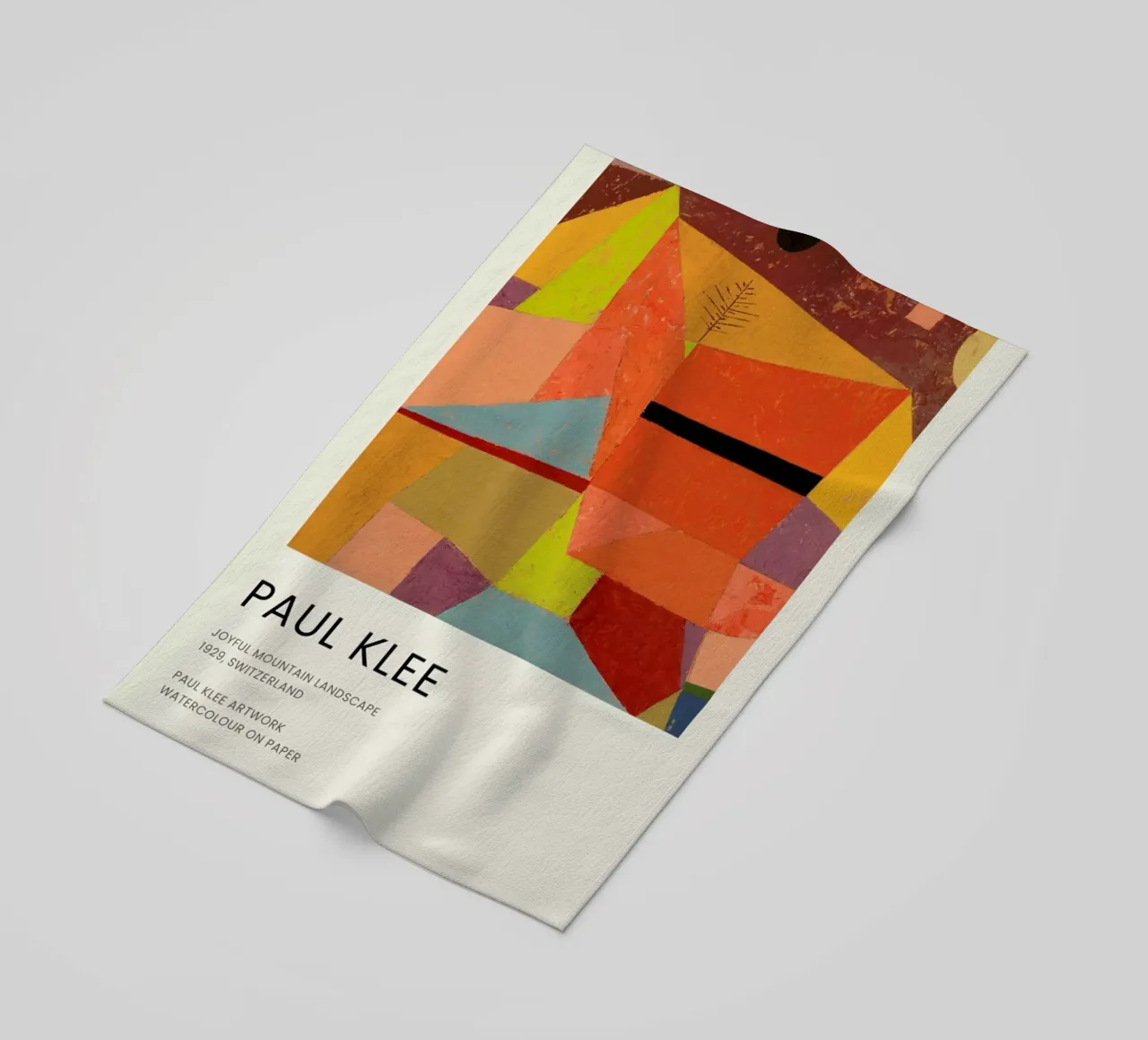 Klee - Joyful Mountain Landscape telo mare da Vintage by JUNIQE
