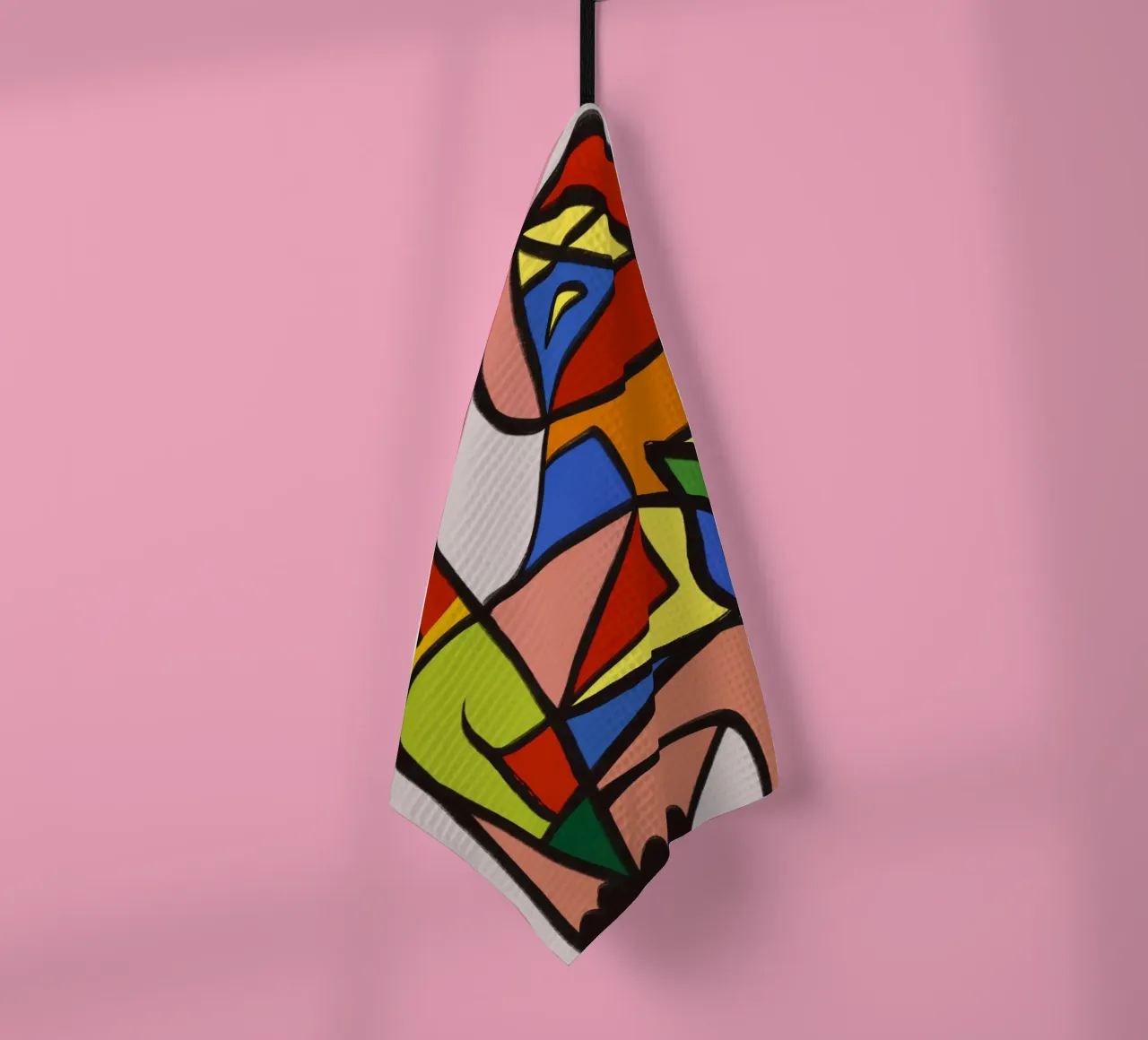 Capricorn color block tea towel by Little Dean