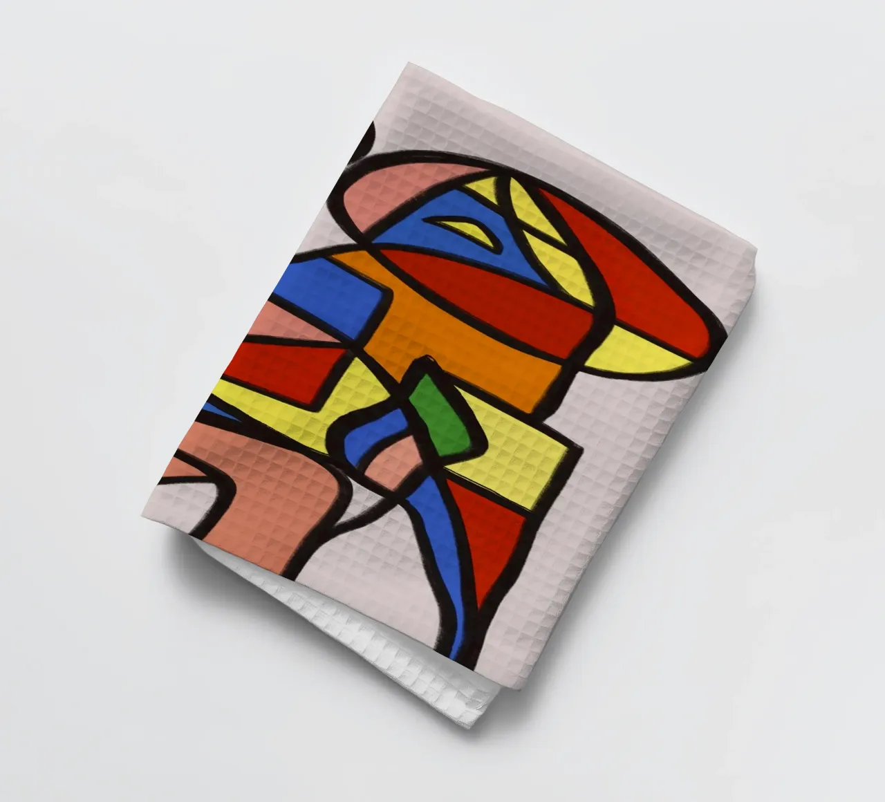 Capricorn color block tea towel by Little Dean