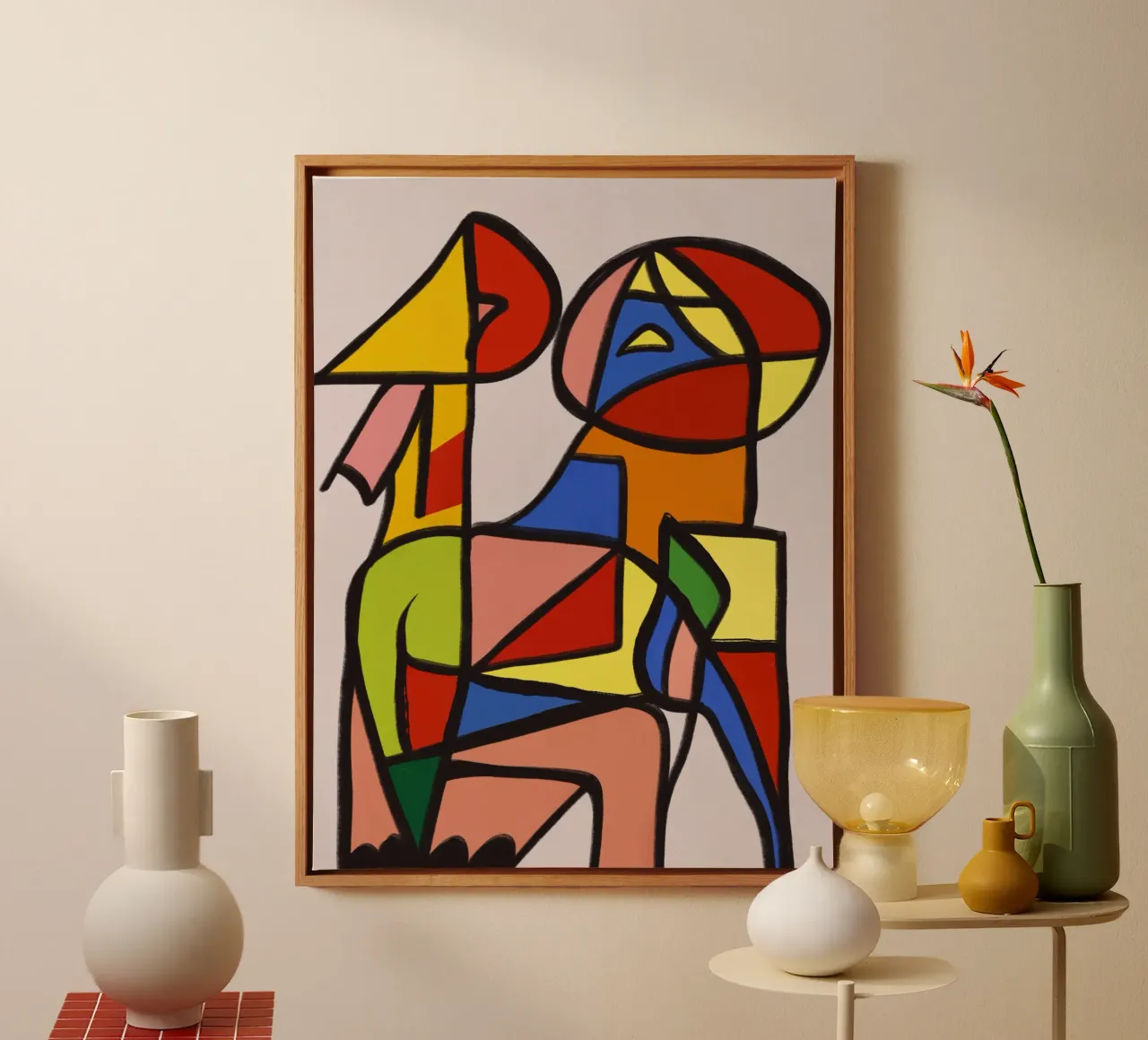Capricorn color block canvas by Little Dean
