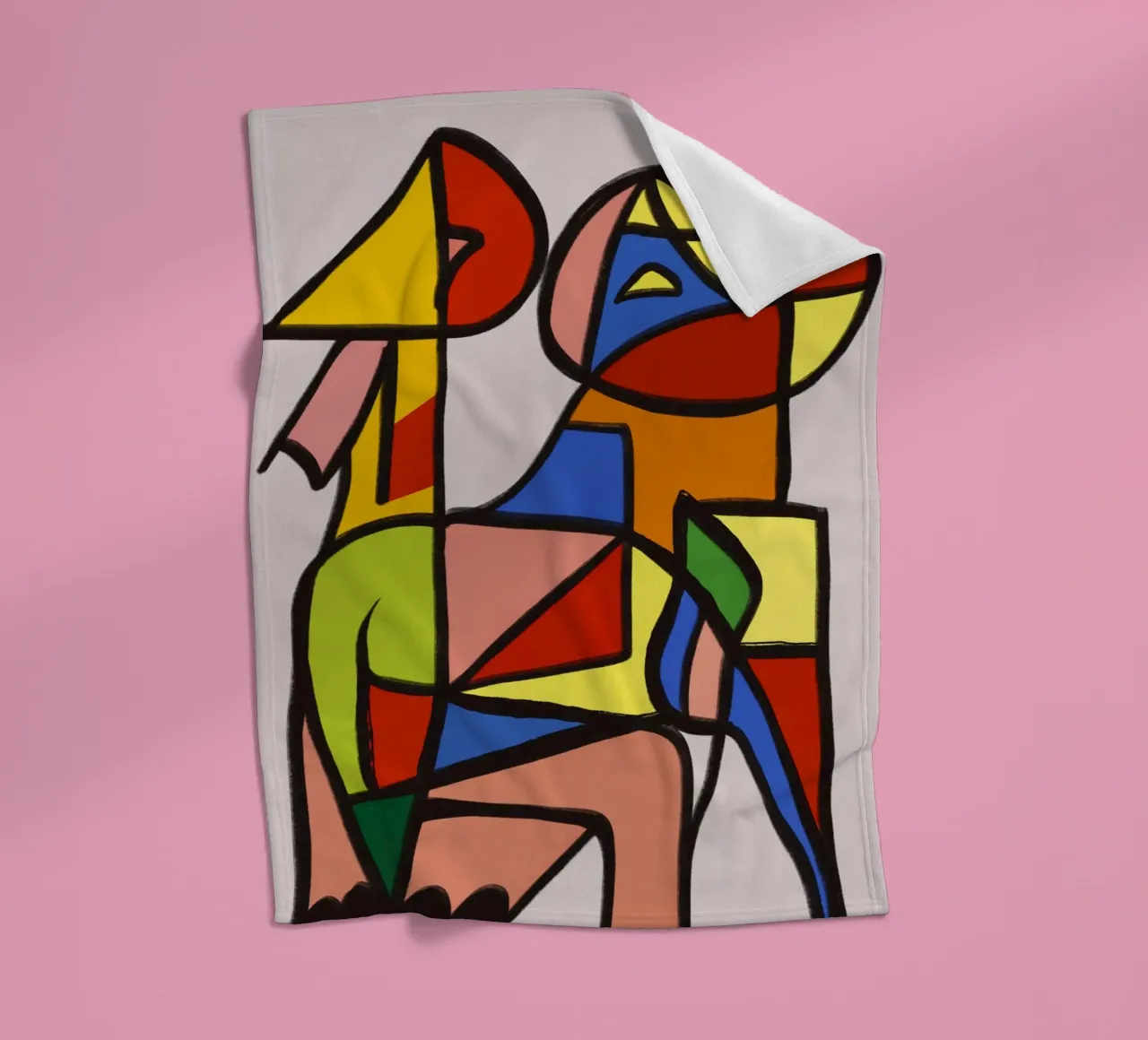 Capricorn color block fleece blanket by Little Dean
