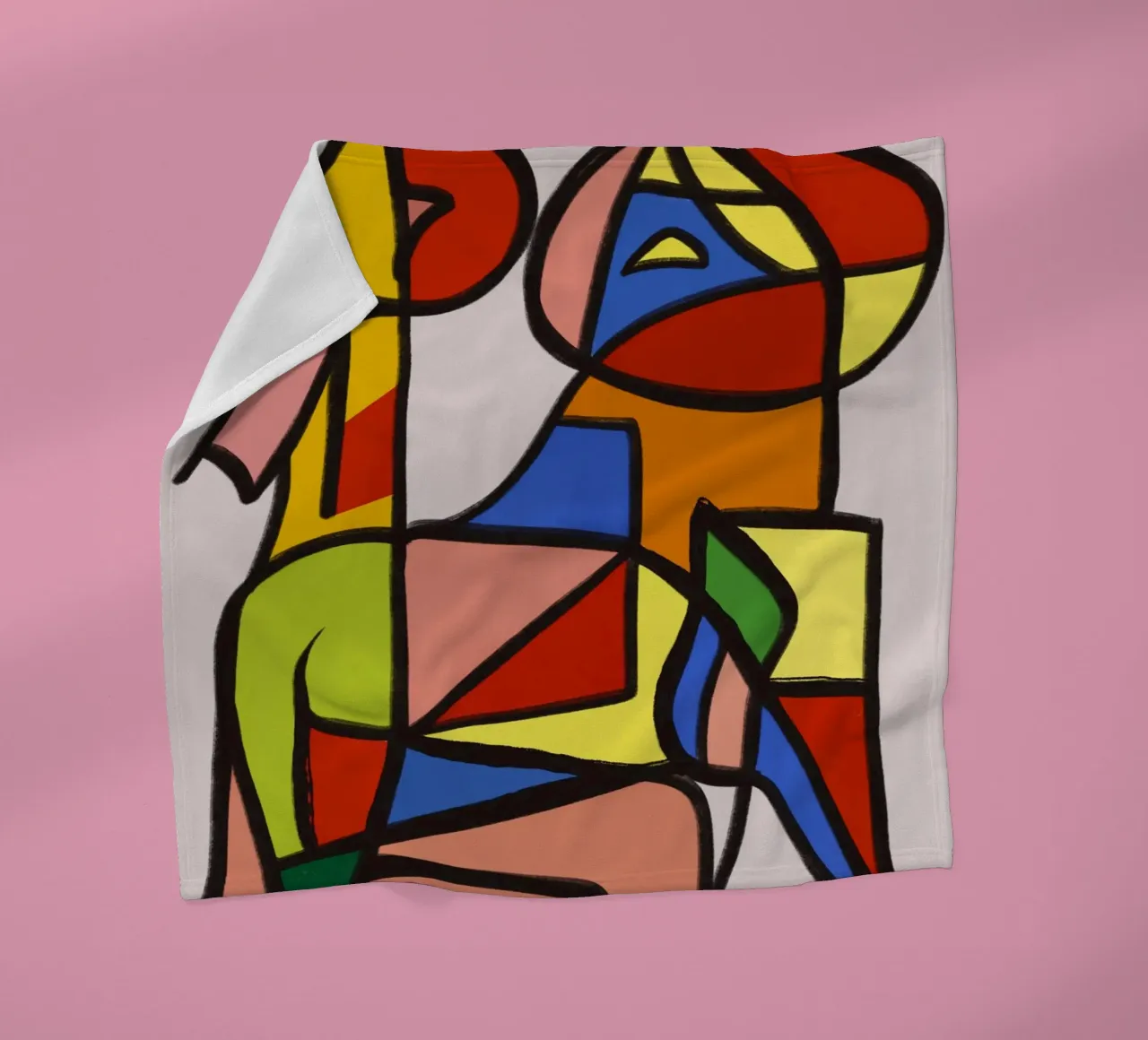 Capricorn color block fleece blanket by Little Dean