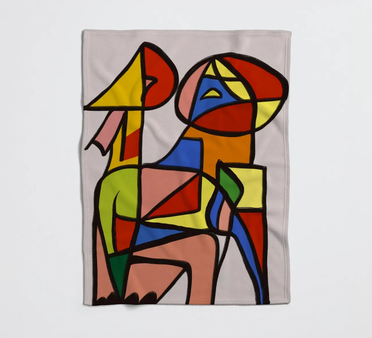 Capricorn color block fleece blanket by Little Dean