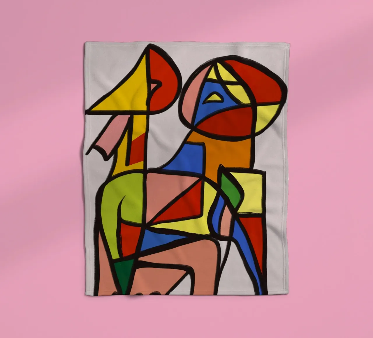 Capricorn color block fleece blanket by Little Dean