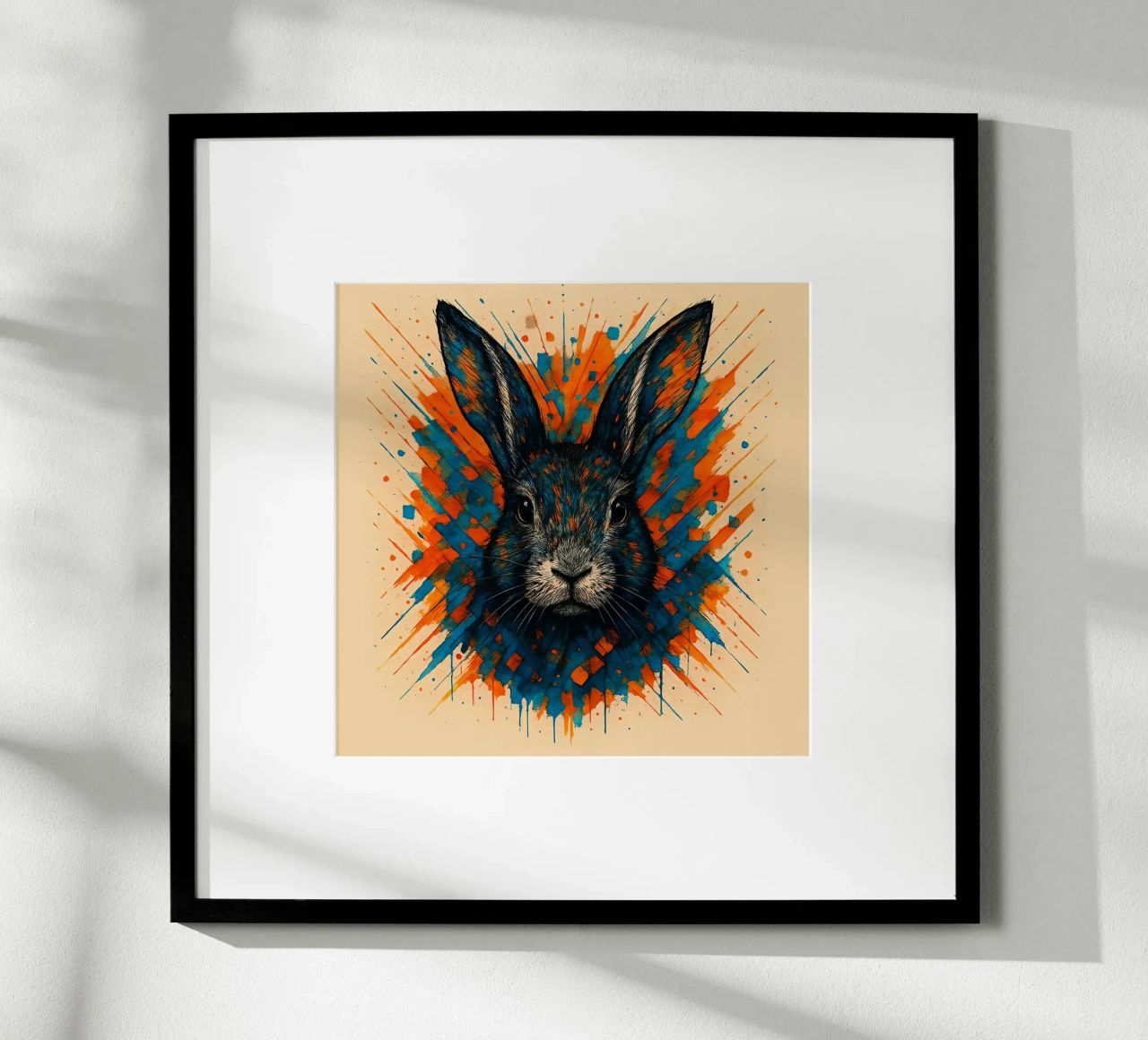 Rabbit Animal Colorful poster by JEFF CREATIVE ART