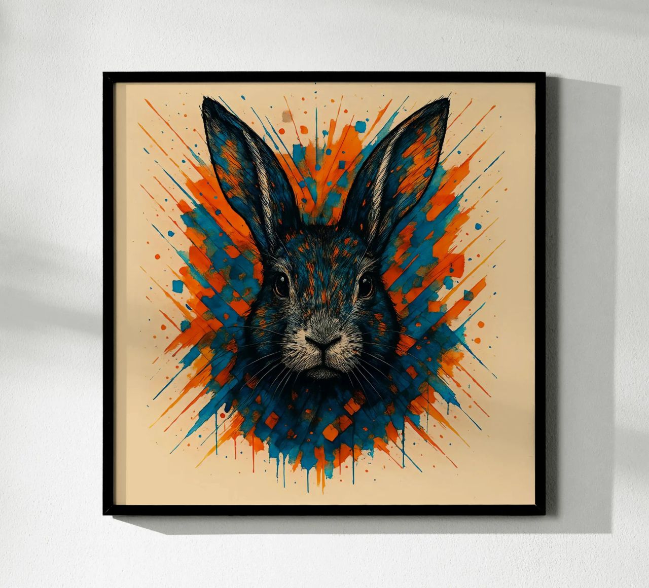 Rabbit Animal Colorful poster by JEFF CREATIVE ART