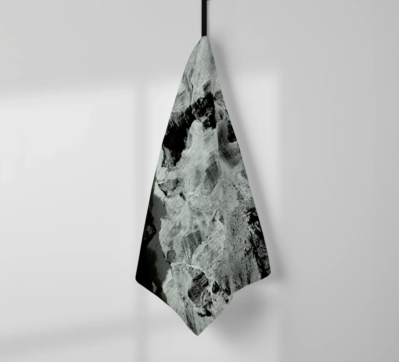 Abstract Grand Canyon Landscape BW tea towel by Sebastian Hilgetag