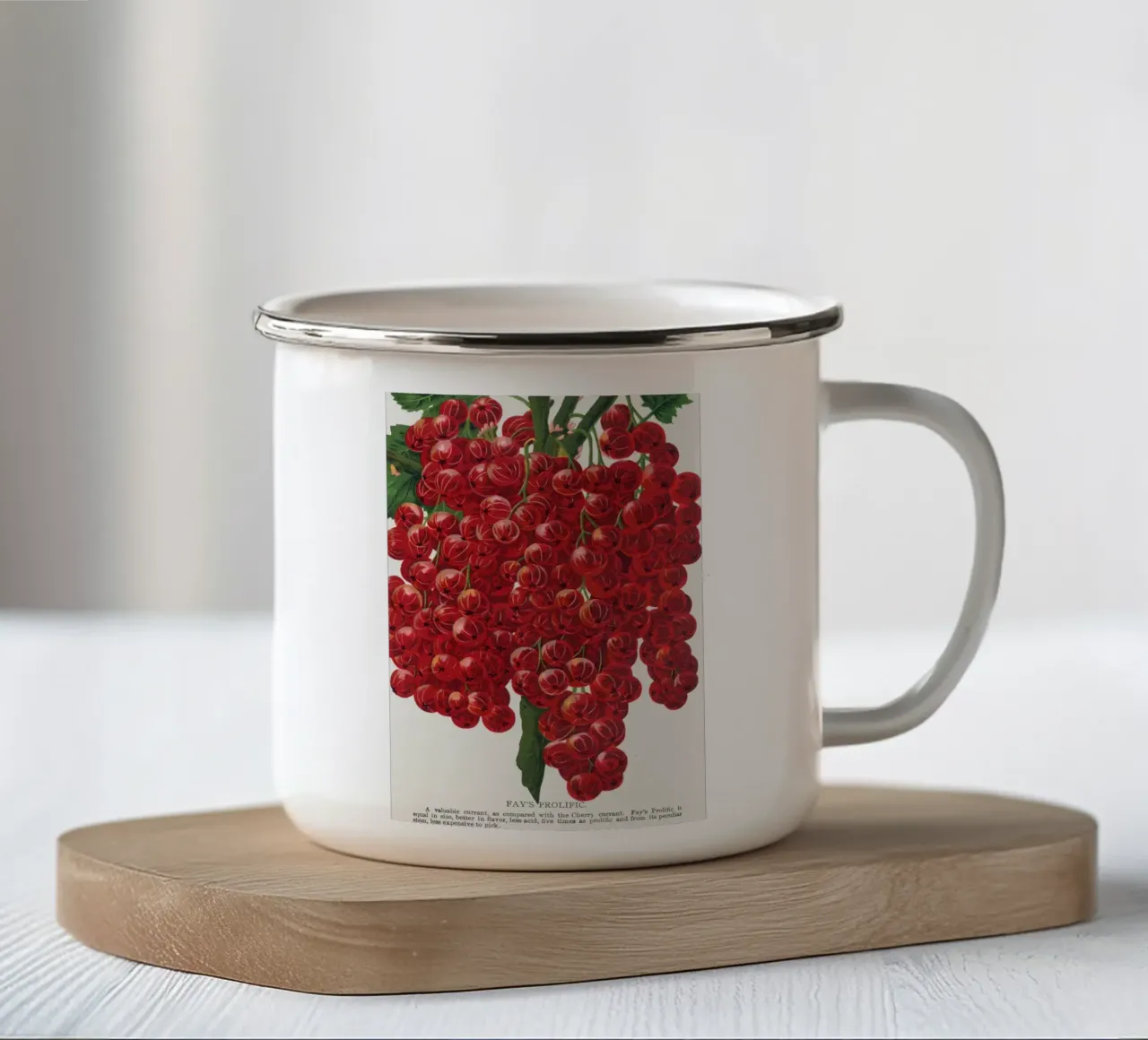 Fay's Prolific Currant tazza in smalto da vintageshop