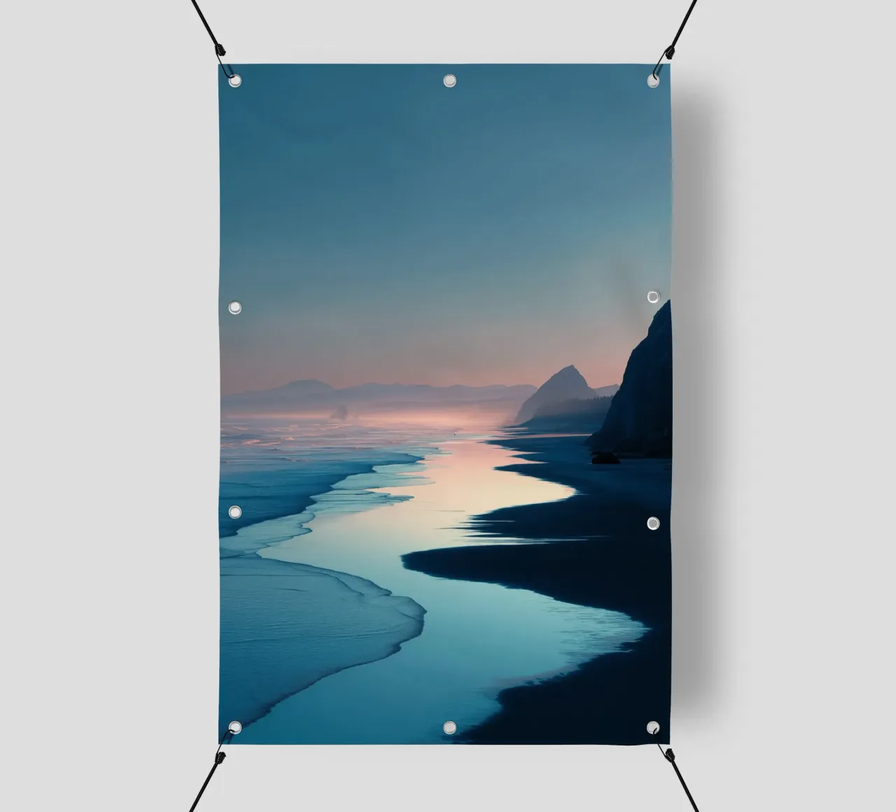 Spiaggia del tramonto telo in pvc da Indigo Tides Art