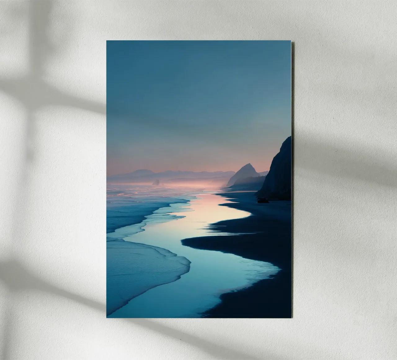 Plage du coucher du soleil alu dibond de Indigo Tides Art