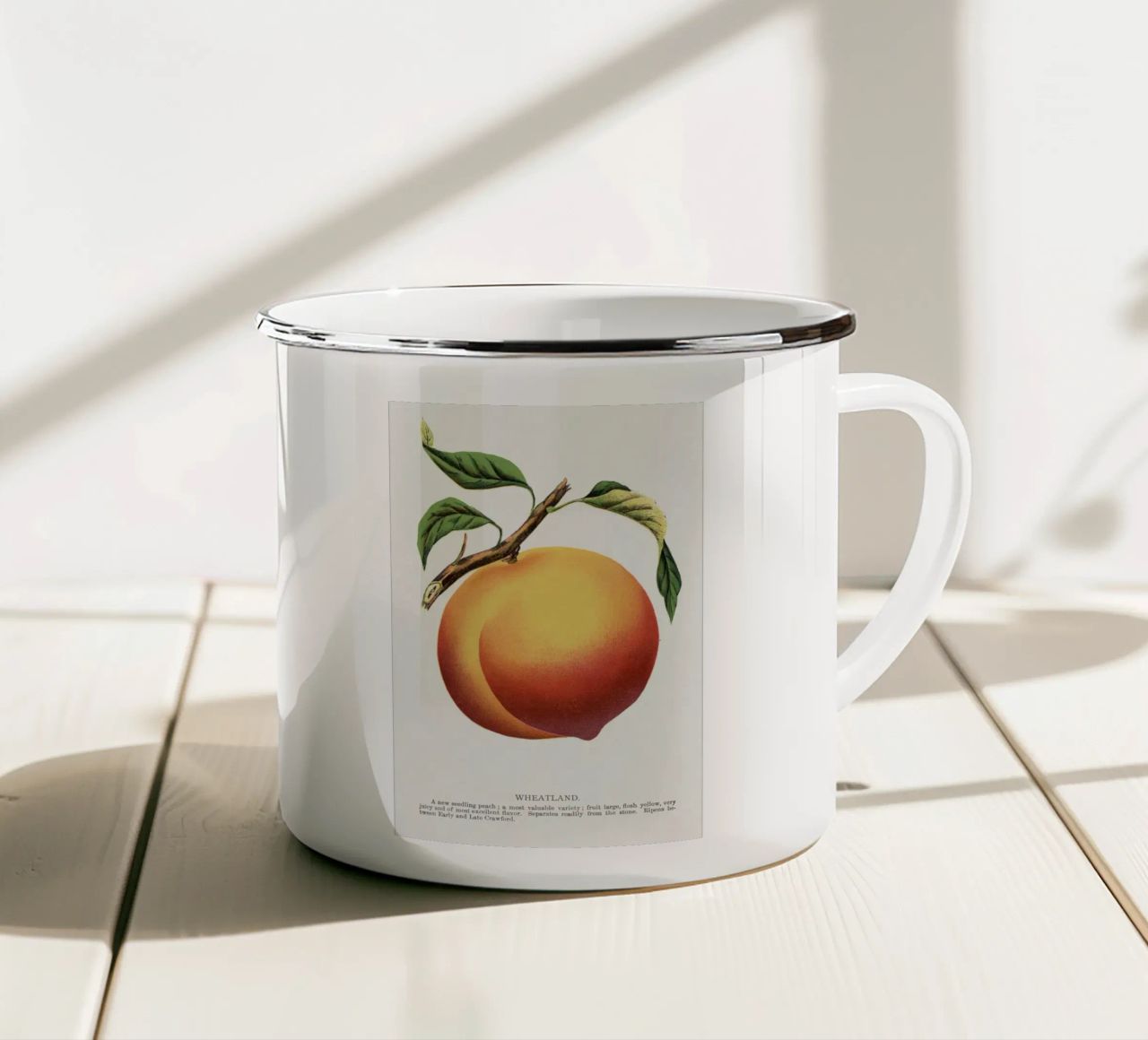 Wheatland peach tazza in smalto da vintageshop