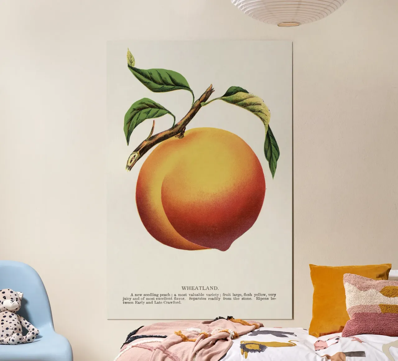 Wheatland peach poster con telaio in alluminio da vintageshop