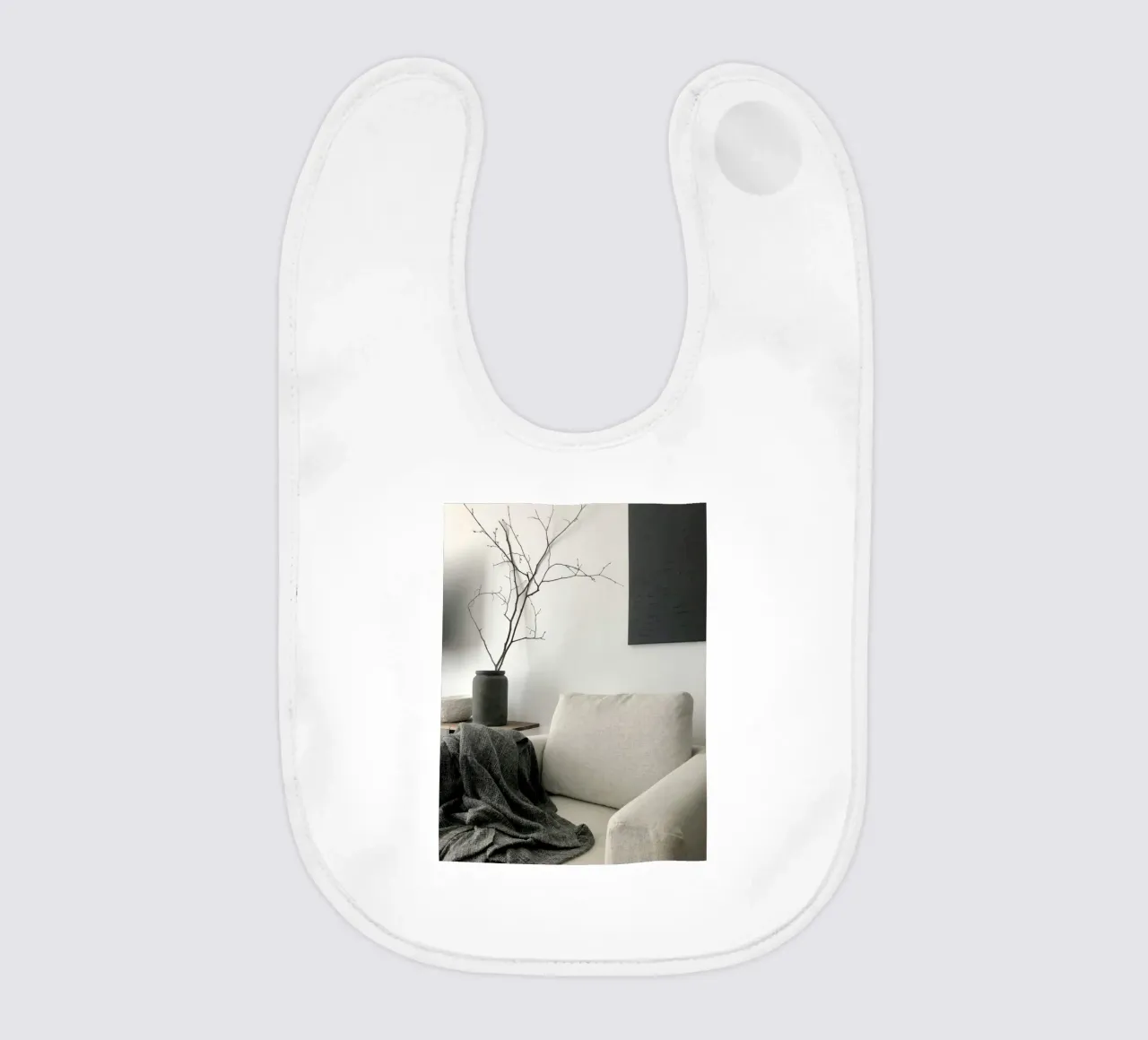 chair sofa baby bib by Earthly Visions