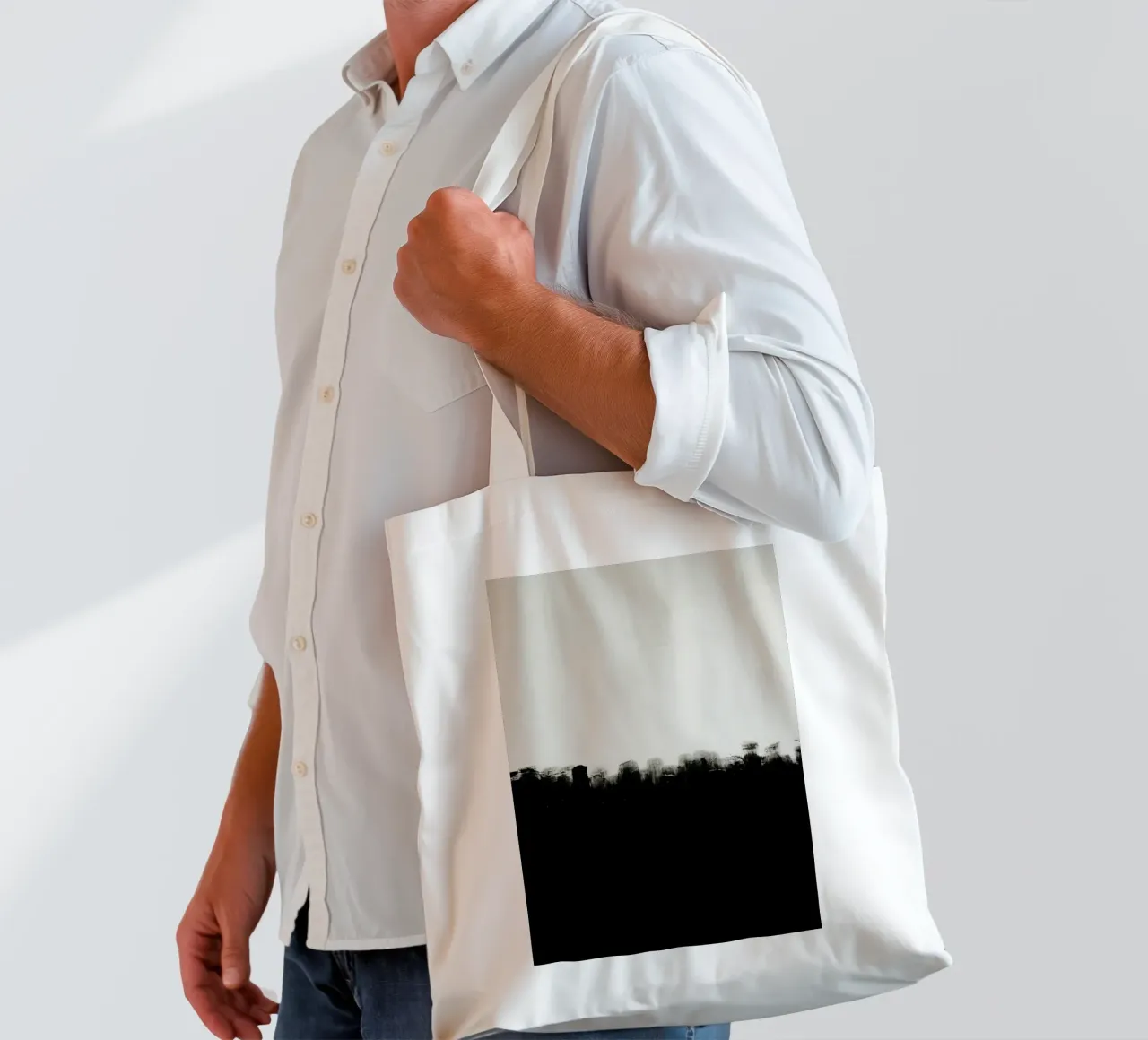 nero bianco borsa in juta da Earthly Visions