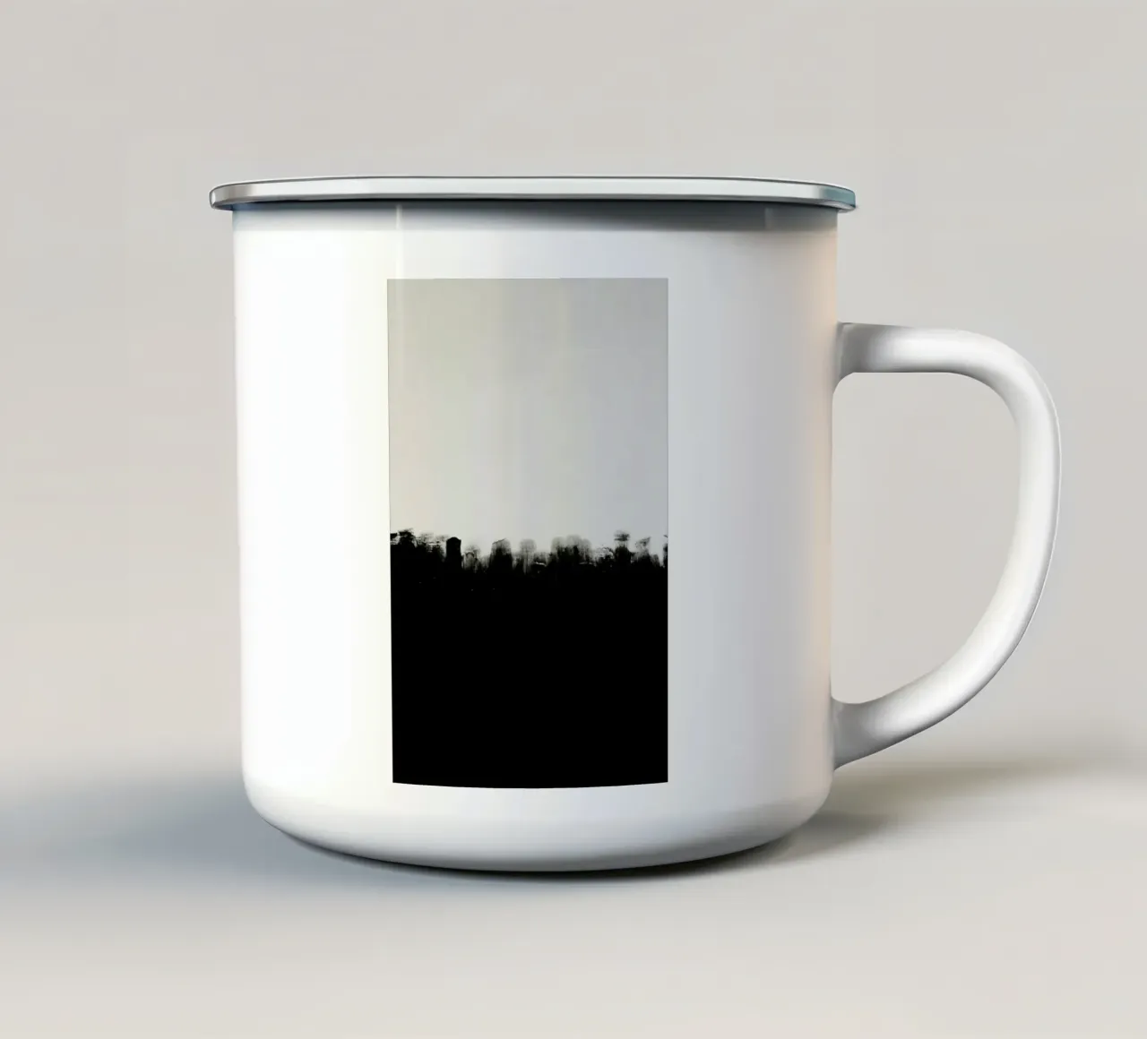 nero bianco tazza in smalto da Earthly Visions