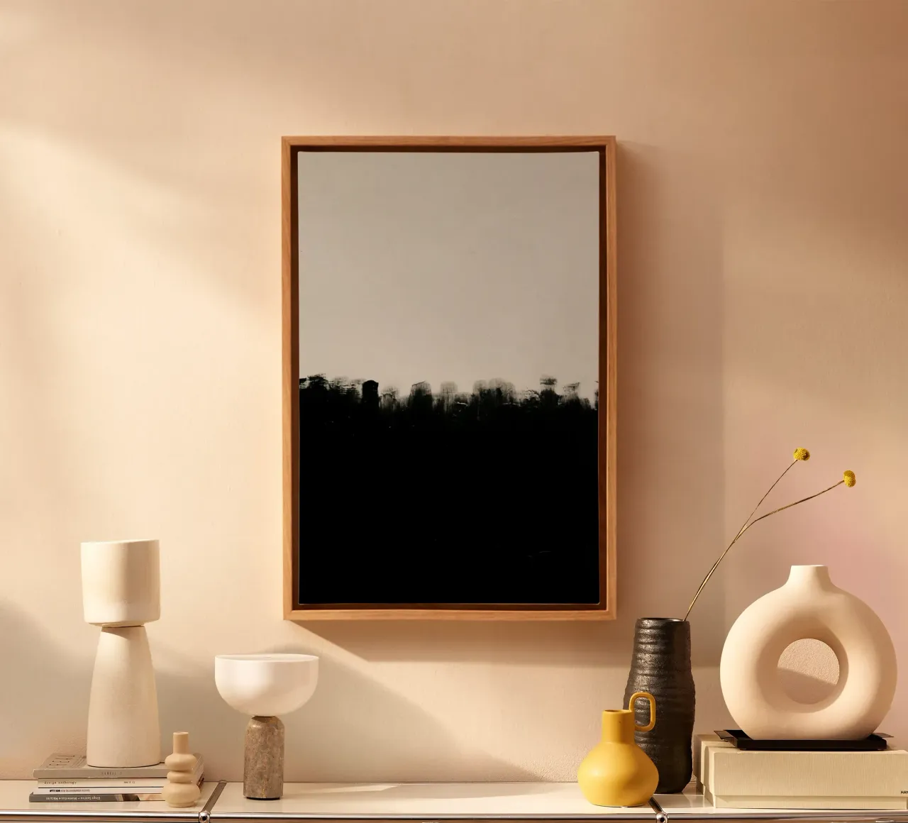 nero bianco tela con Cornice a cassetta da Earthly Visions