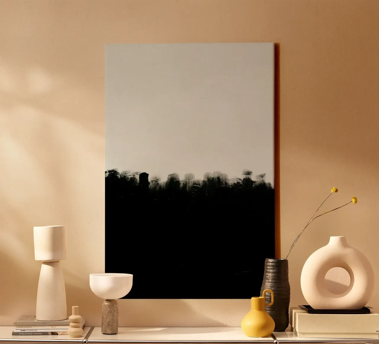 nero bianco tela con Cornice a cassetta da Earthly Visions