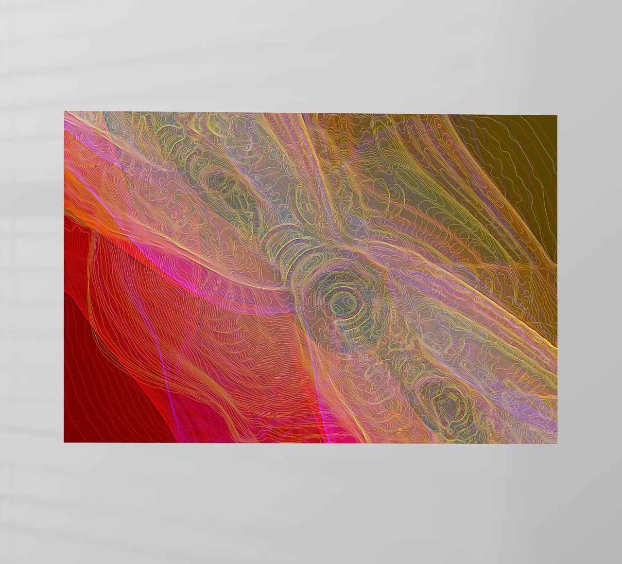 Illusione di linee e forme in colori rossastri pellicola backlit da Gürsel Yesil Digital Art