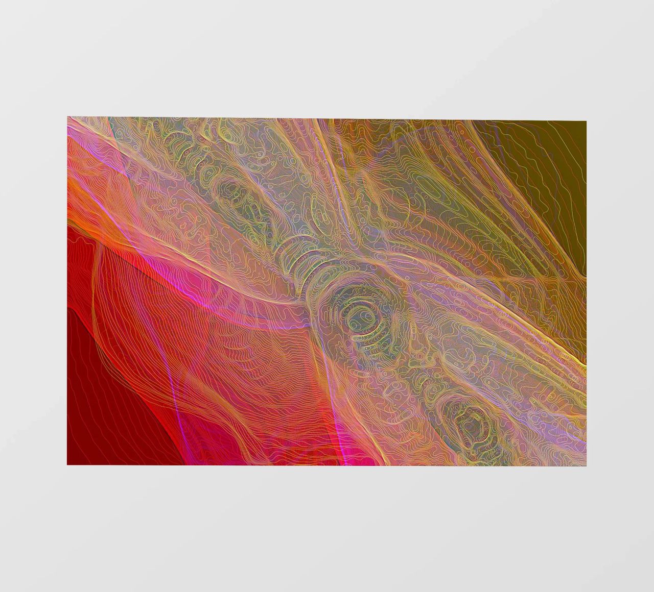Illusione di linee e forme in colori rossastri pellicola backlit da Gürsel Yesil Digital Art