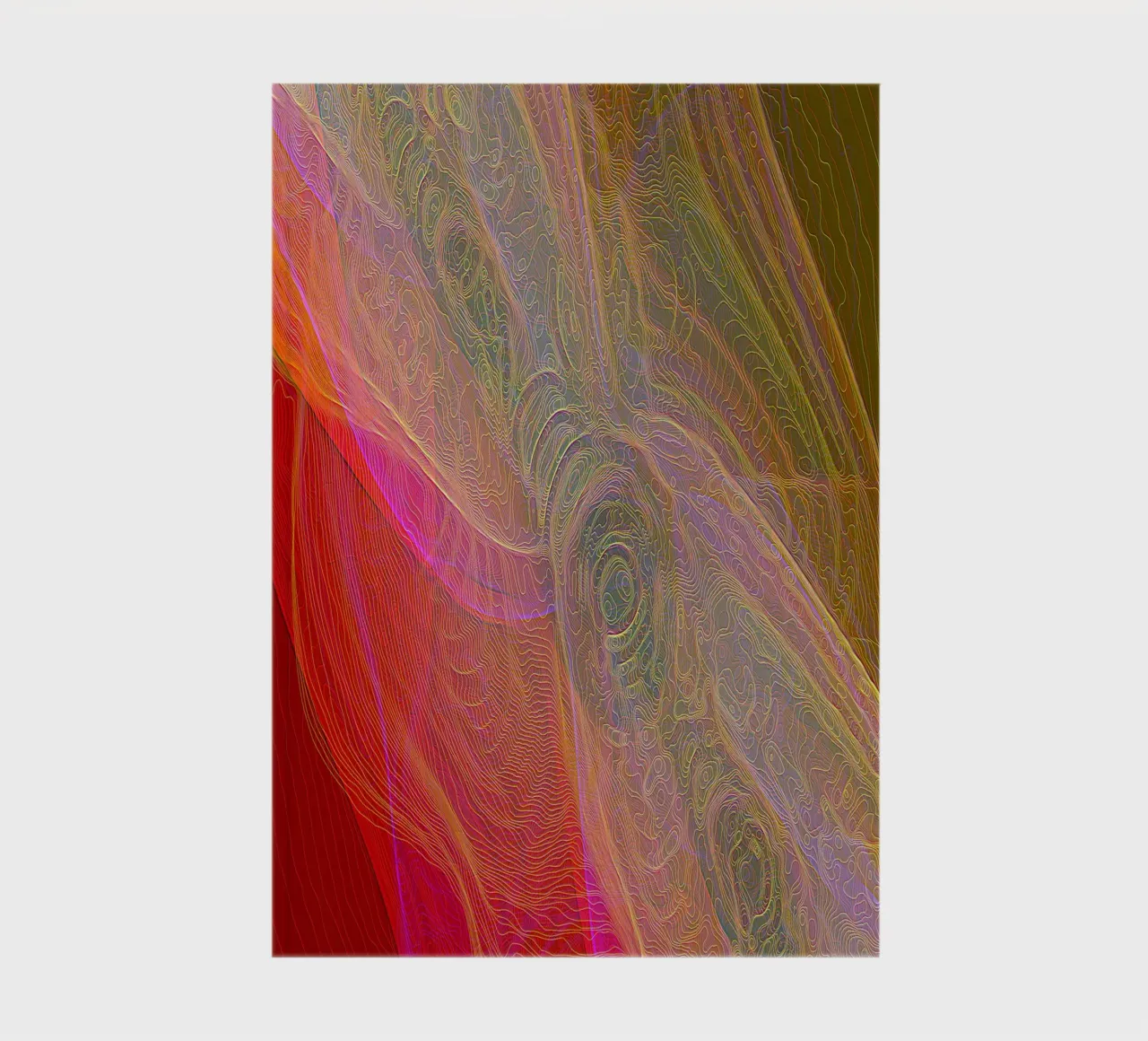 Illusione di linee e forme in colori rossastri diario da Gürsel Yesil Digital Art
