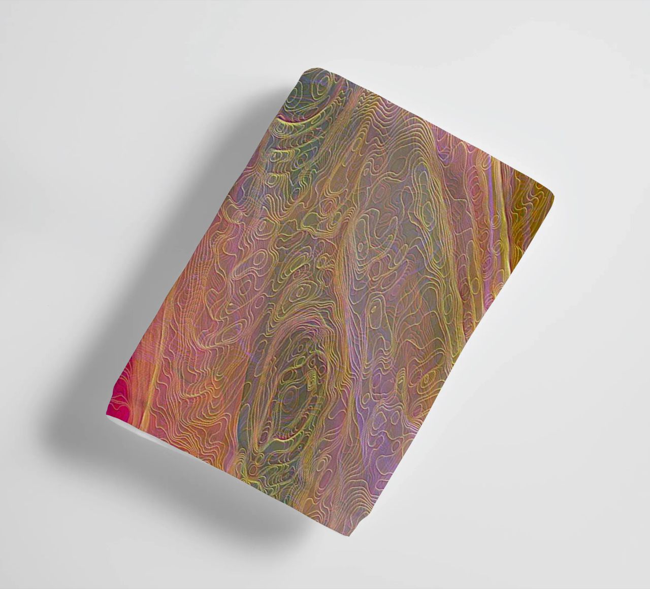 Illusion of lines and shapes in reddish colours towel by Gürsel Yesil Digital Art