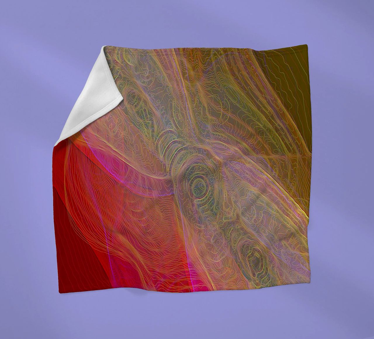 Illusione di linee e forme in colori rossastri coperta in pile da Gürsel Yesil Digital Art