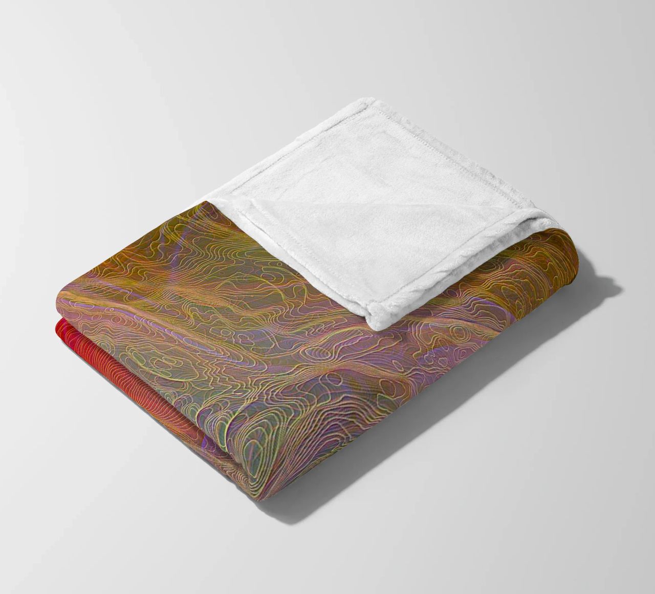 Illusione di linee e forme in colori rossastri coperta in pile da Gürsel Yesil Digital Art