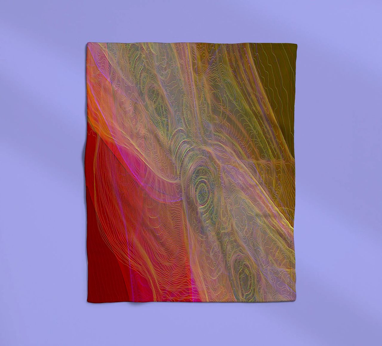 Illusione di linee e forme in colori rossastri coperta in pile da Gürsel Yesil Digital Art