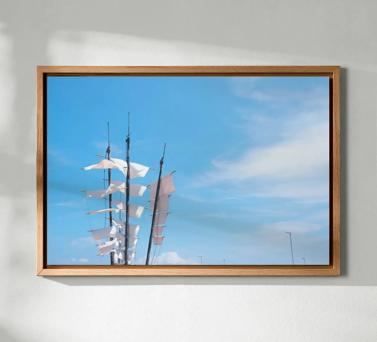 sole in barca a vela tela con Cornice a cassetta da Earthly Visions