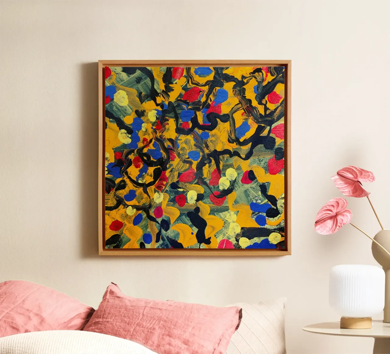abstracte verf canvas van Earthly Visions