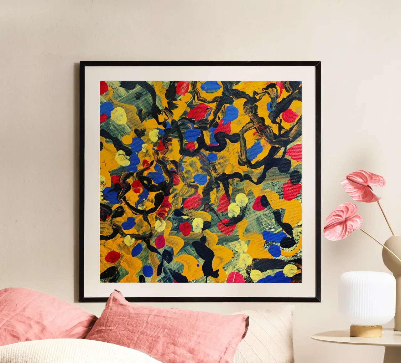 pittura astratta poster con telaio in alluminio da Earthly Visions