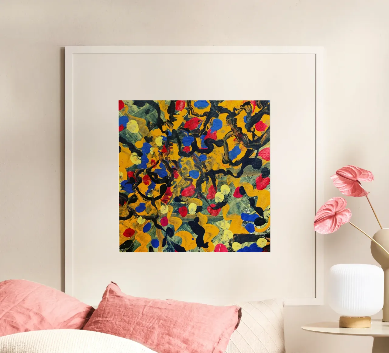 pittura astratta poster con telaio in alluminio da Earthly Visions