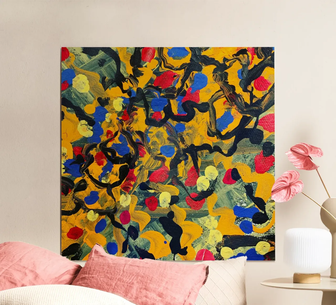 pittura astratta poster con telaio in alluminio da Earthly Visions