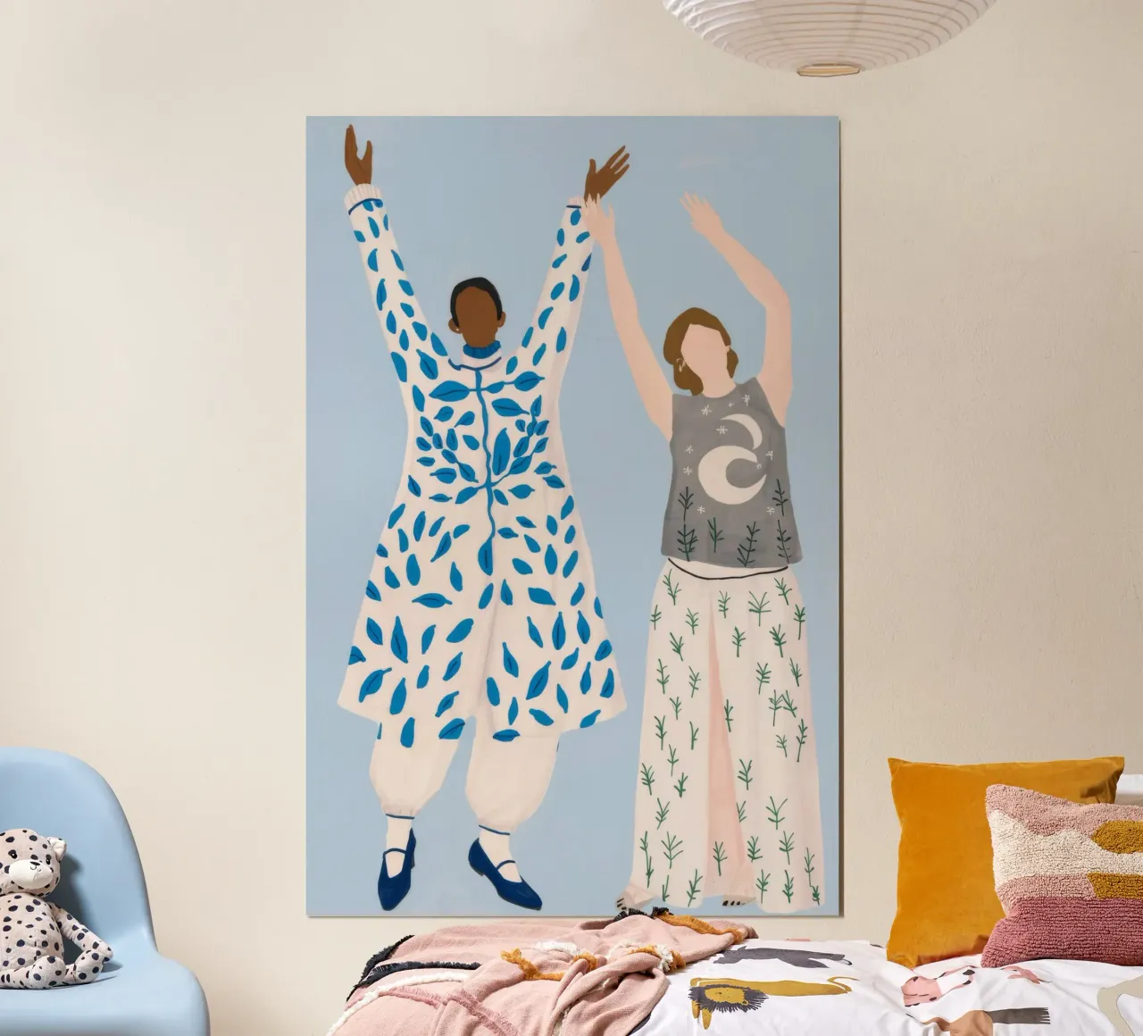 Harmonie joyeuse et dansante poster avec cadre en plastique de Aurora Muse