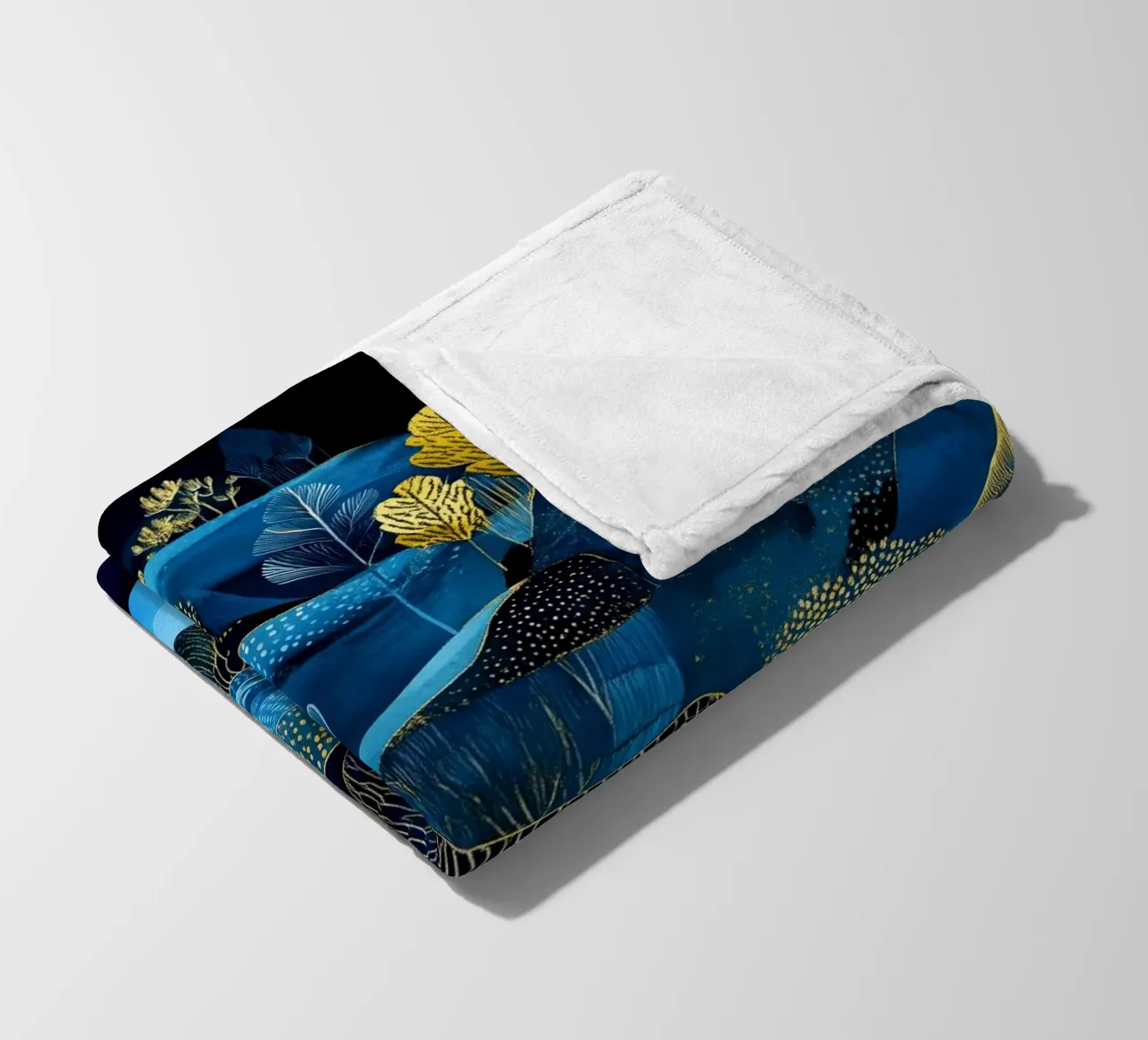 Linee blu del paesaggio coperta in pile da Justyna Jaszke JBJart