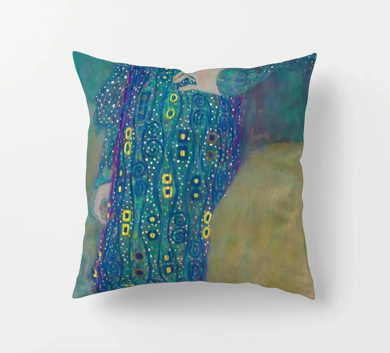 Portret van Emilie Flöge door Gustav Klimt kussen van Gustav Klimt ART Prints