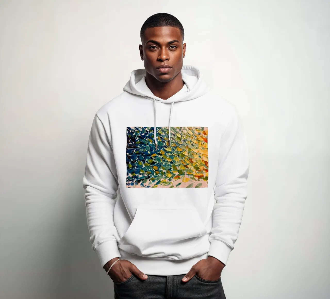 pennellate colorate felpa con cappuccio da Earthly Visions