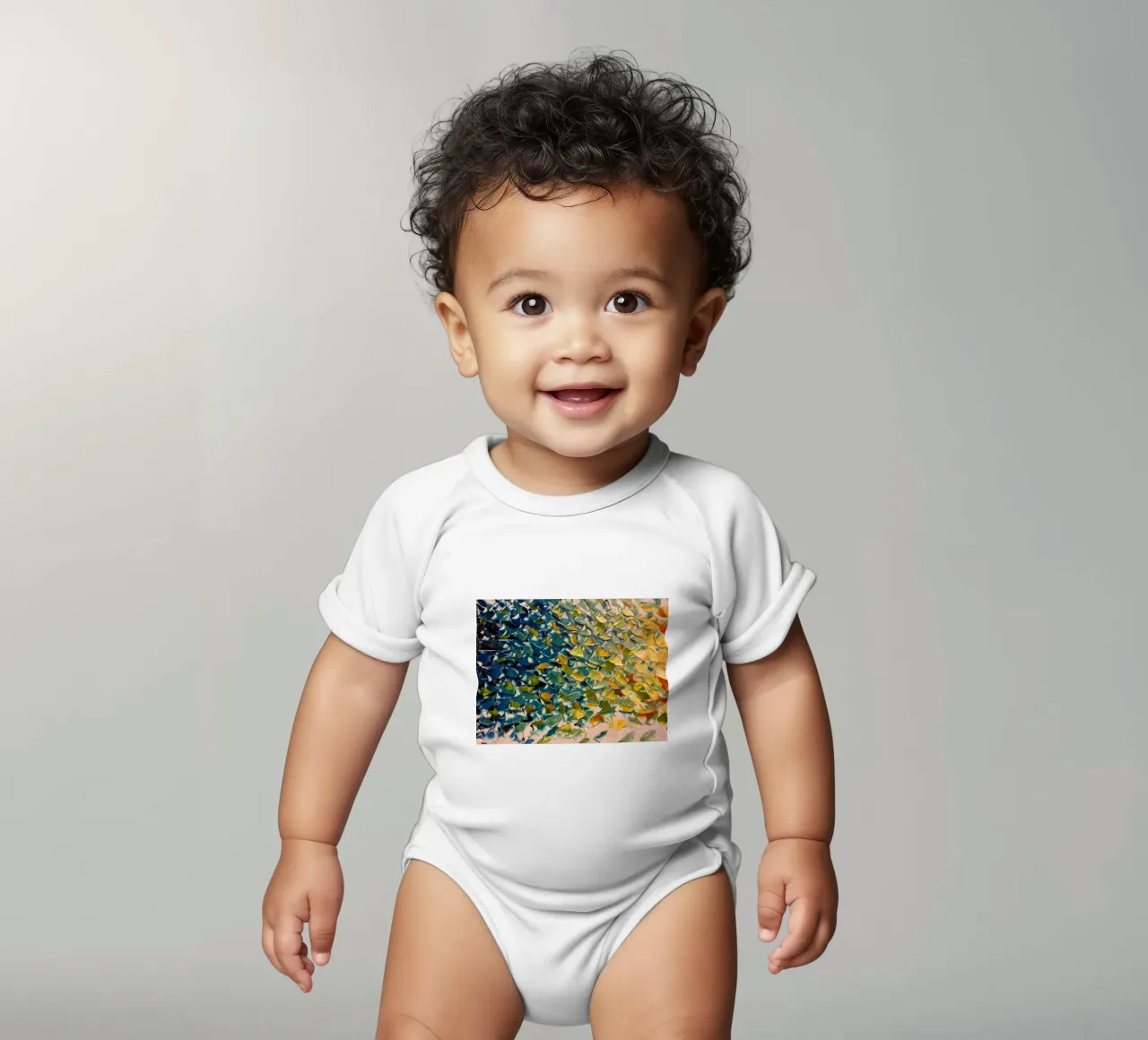 pennellate colorate body neonato maniche corte da Earthly Visions