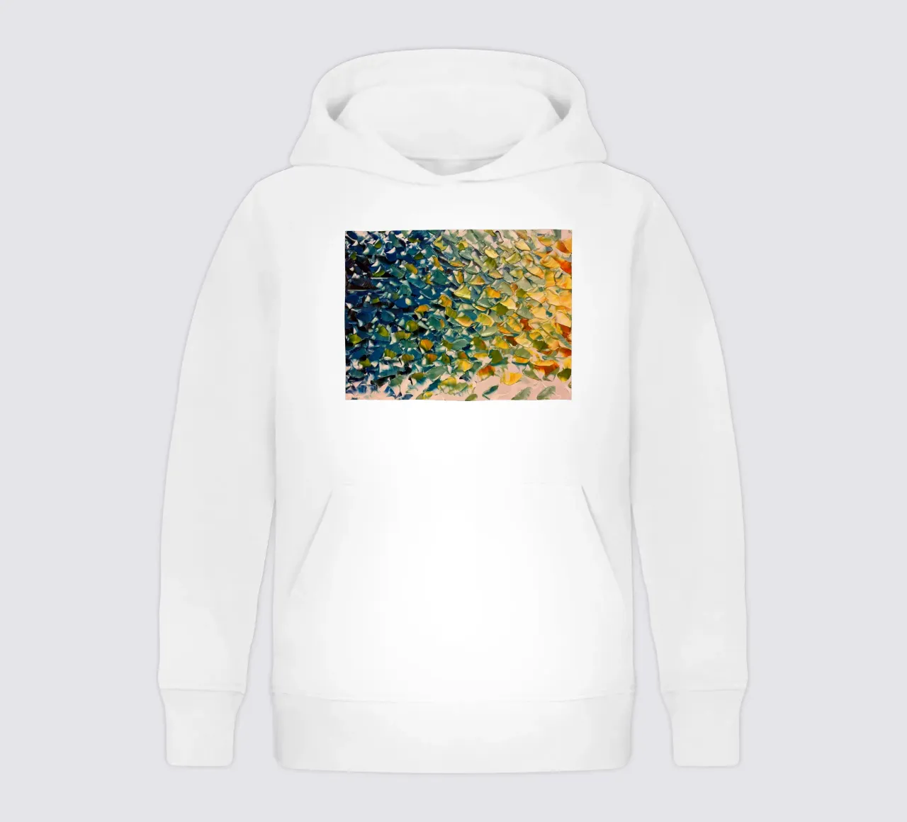 pennellate colorate felpa bambino con cappuccio da Earthly Visions