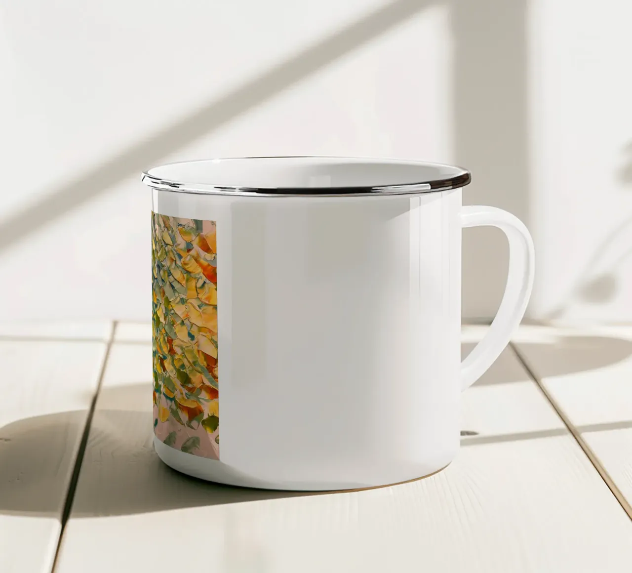 pennellate colorate tazza in smalto da Earthly Visions