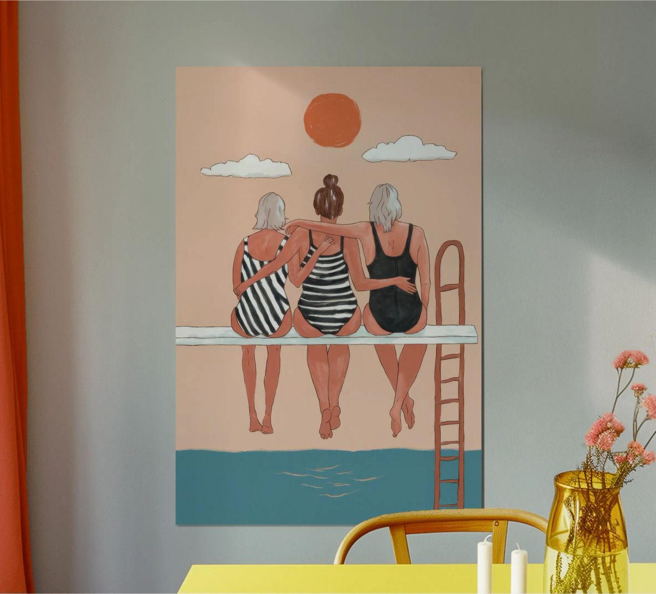 Sunset Sisterhood Bliss poster de Aurora Muse