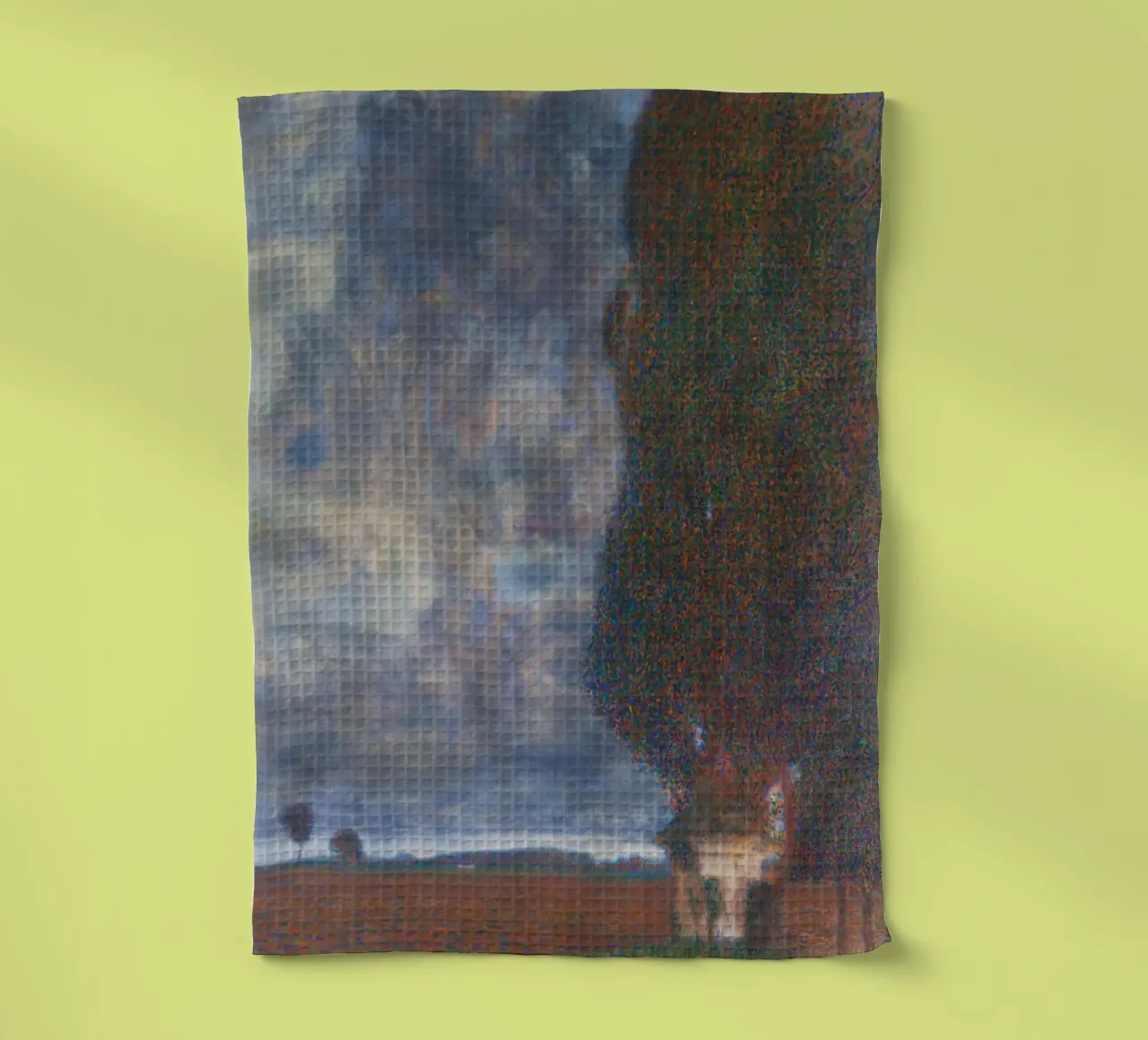 Die große Pappel II (Der aufziehende Sturm) von Gustav Klimt Geschirrtuch von Gustav Klimt ART Prints